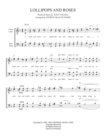 Lollipops And Roses (arr. Patrick McAlexander)