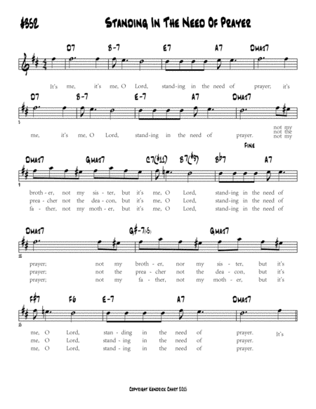 Standing In The Need Of Prayer (arr. Matt Kendrick)
