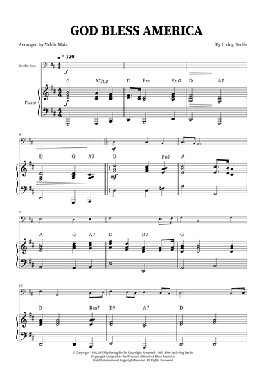 God Bless America ® (arr. Valdir Maia)