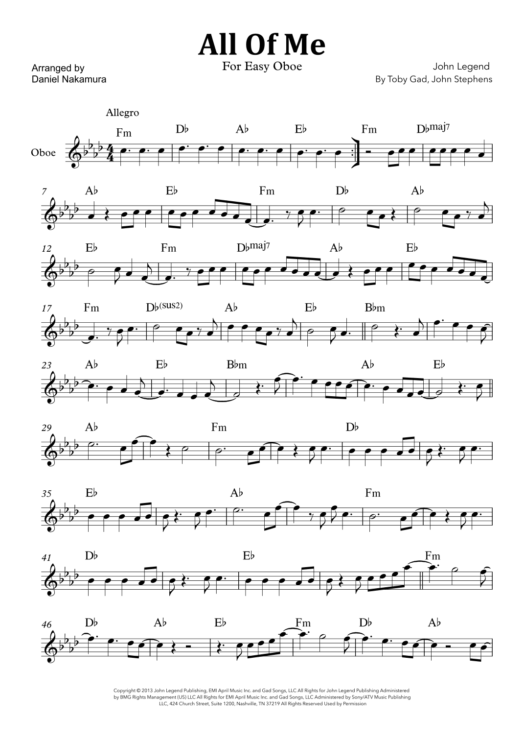 All Of Me (arr. Daniel Nakamura)