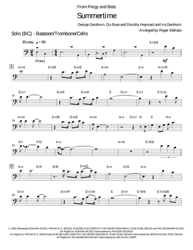 Summertime (arr. Roger Wallace)