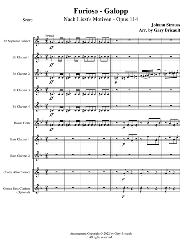 Furioso - Galopp from Nach Liszt's Motiven - Opus 114 (arr. Gary Bricault)