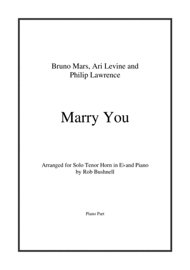 Marry You (arr. Rob Bushnell)