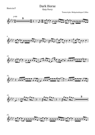 Dark Horse (arr. Melquisedeque C.Silva)