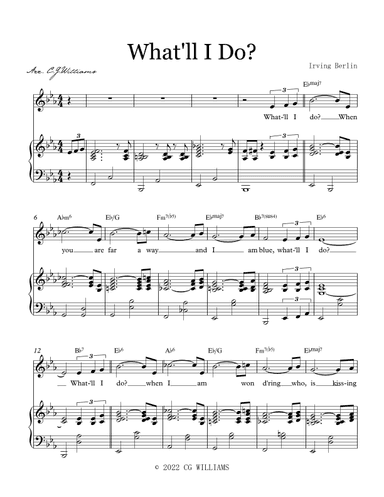 What'll I Do? (arr. Christopher Williams)