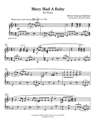 Mary Had a Baby (arr. Brenda Dillon)