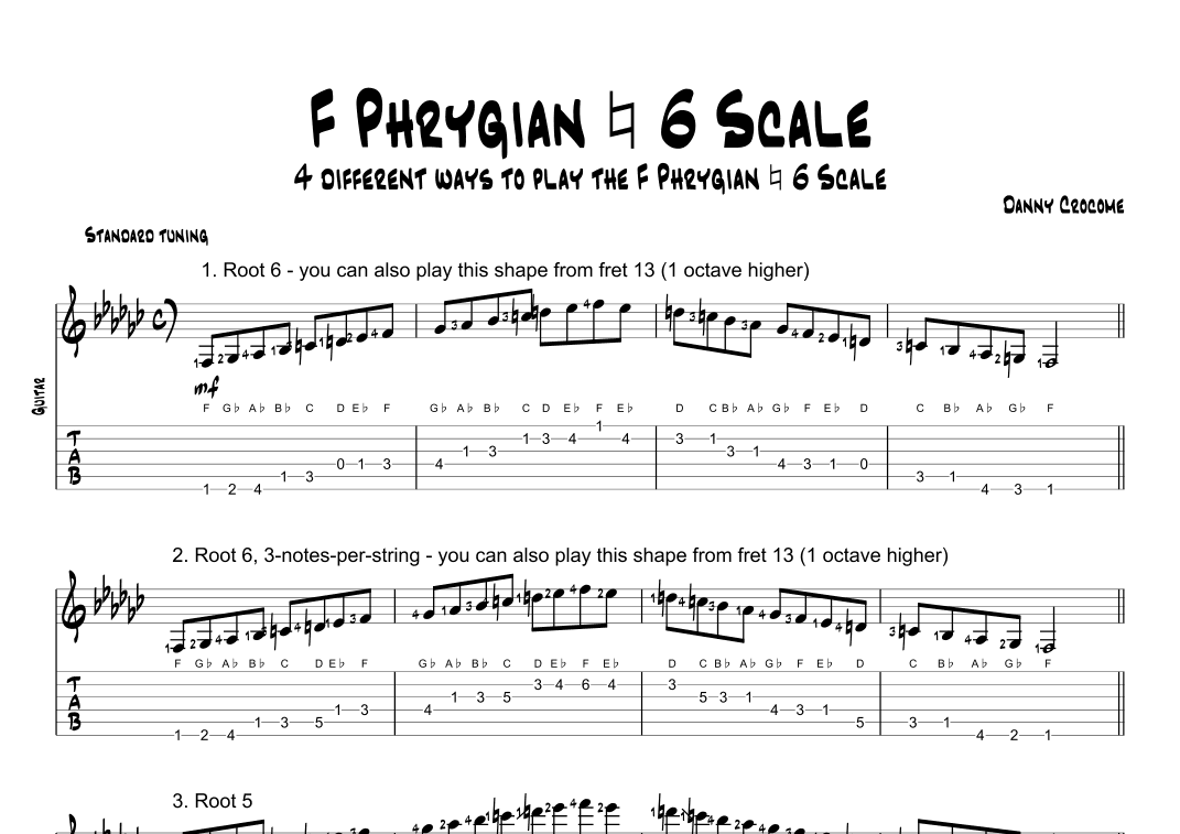 F Phrygian Natural 6 Scale (4 Ways to Play)