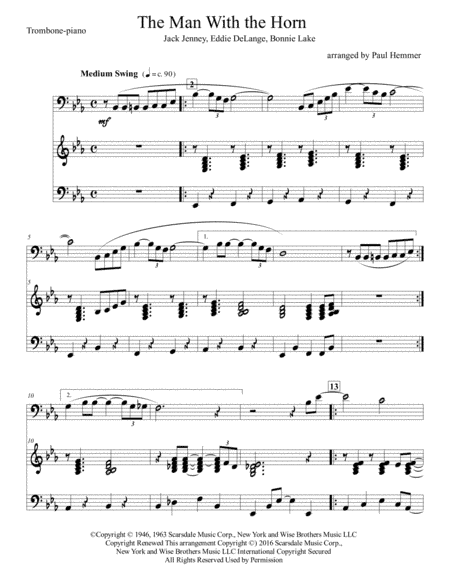 The Man With The Horn (arr. Paul Hemmer)