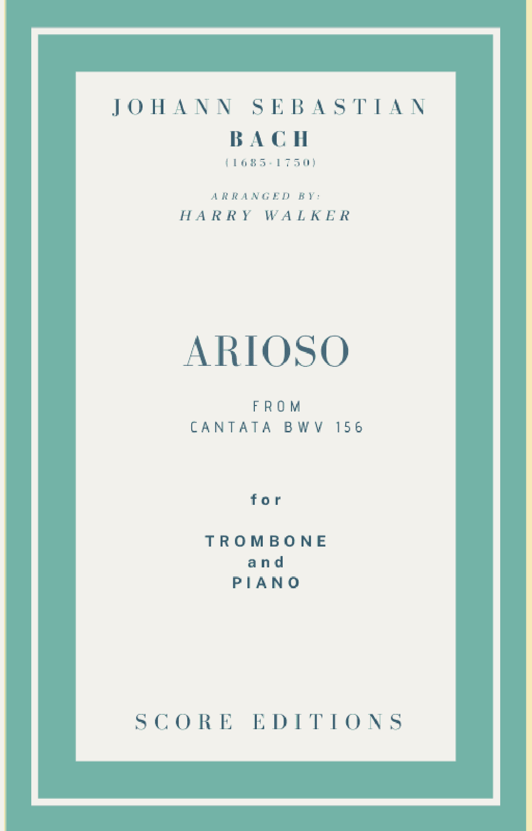 Bach - Arioso from Cantata BWV 156 for Trombone and Piano (arr. Harry Walker)