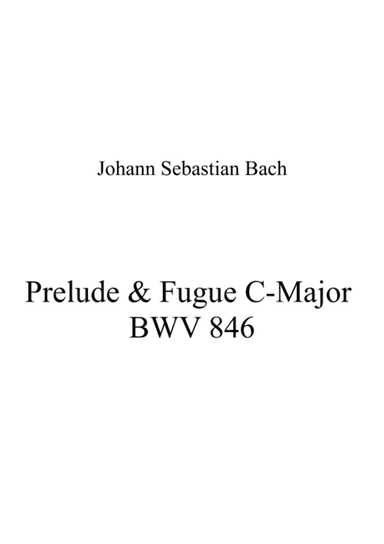 Fugue C-Major BWV 846 (arr. Patrizia Luraschi)