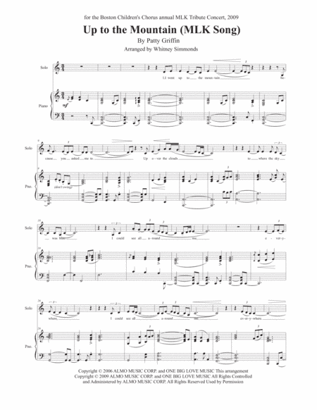 Up To The Mountain (mlk Song) (arr. Whitney Simmonds)