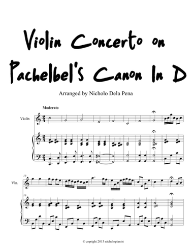 Violin Concerto on Pachelbel's Canon in D (arr. Nicholo Dela Pena)