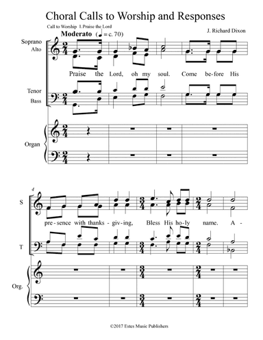 Choral Calls to Worship and Respnses