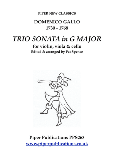 GALLO: TRIO SONATA IN G FOR VIOLIN, VIOLA & CELLO (arr. Pat Spence)