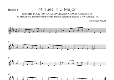 Minuet In G Major (arr. Alex Nunes Rodrigues)