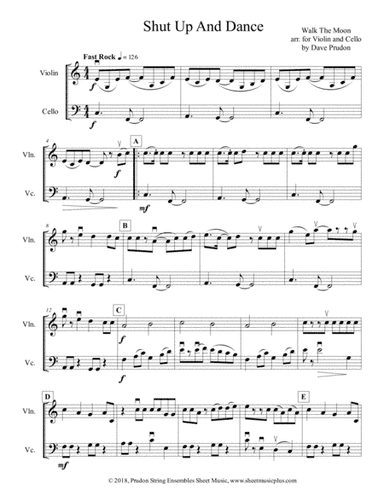 Shut Up And Dance (arr. Dave Prudon)