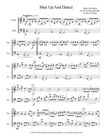 Shut Up And Dance (arr. Dave Prudon)