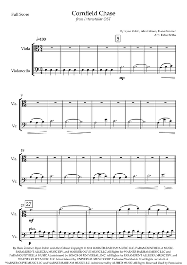 Cornfield Chase (arr. Fabio Britto)