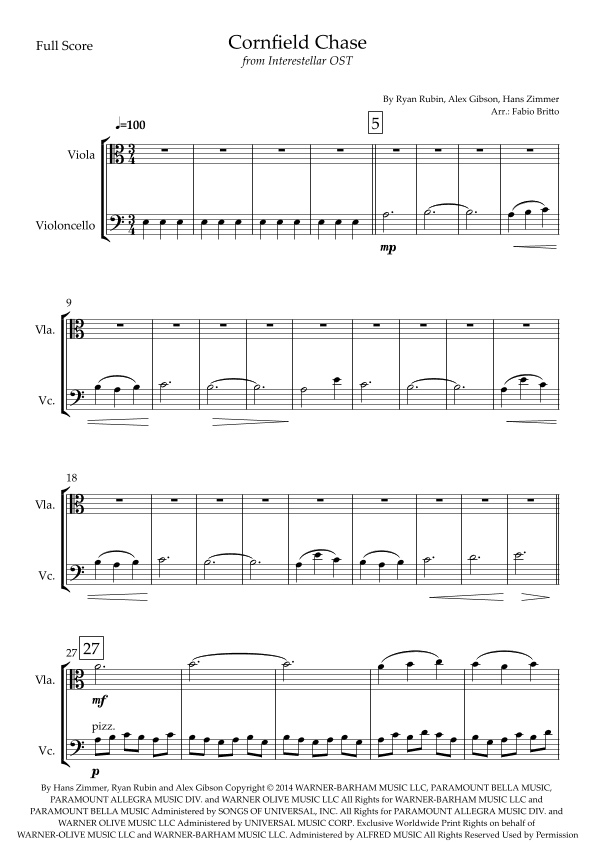 Cornfield Chase (arr. Fabio Britto)