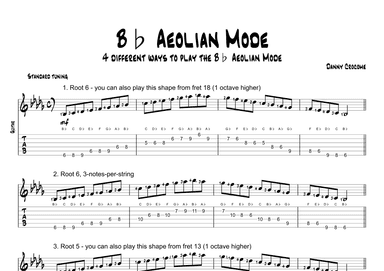 Bb Aeolian Mode (4 Ways to Play)