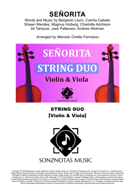 Senorita (arr. Marcelo Onetta Fermiano)