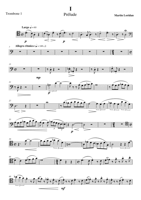 Trombone quartet n°1 "Song of an ancient forest" (2013) - Full Set of Parts