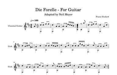 Die Forelle, for guitar (arr. Neil Meyer)
