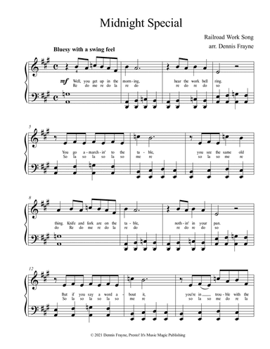 Midnight Special (arr. Dennis Frayne)