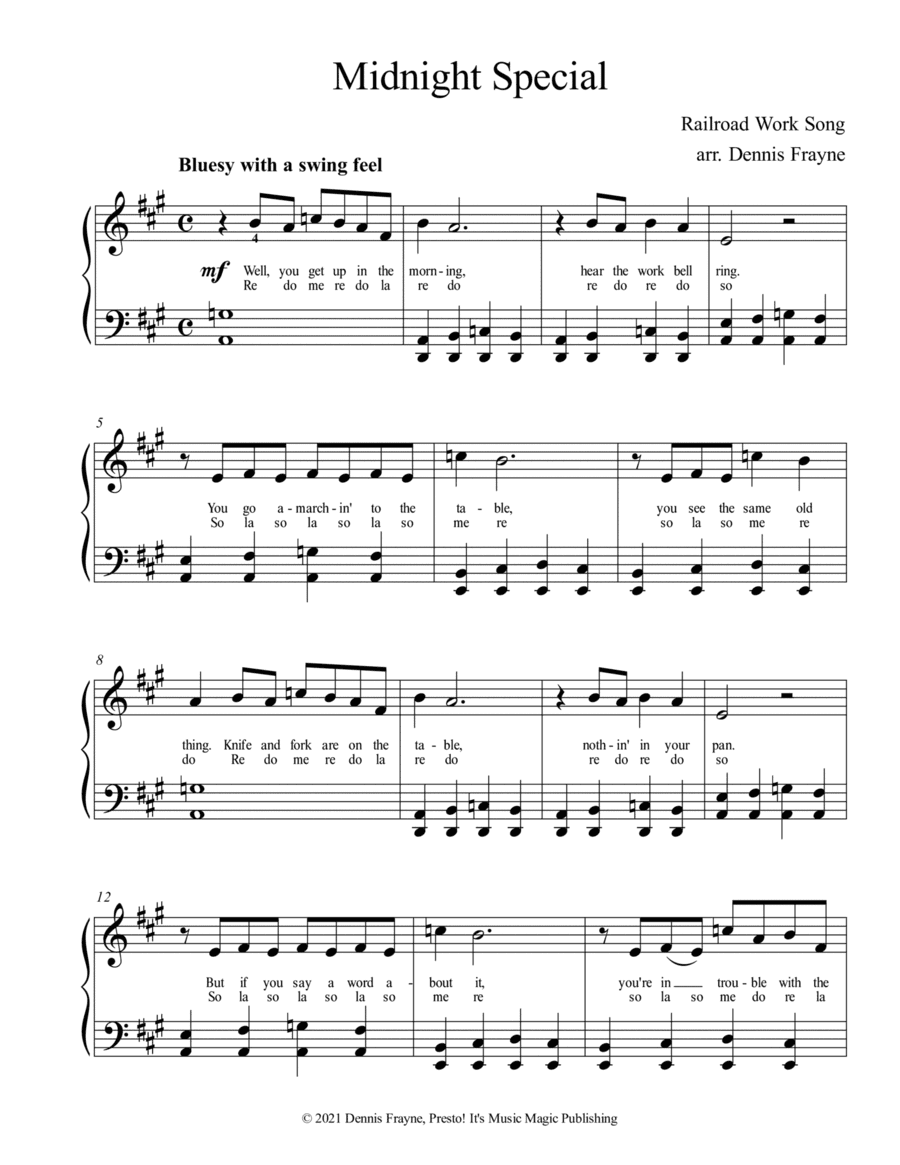 Midnight Special (arr. Dennis Frayne)