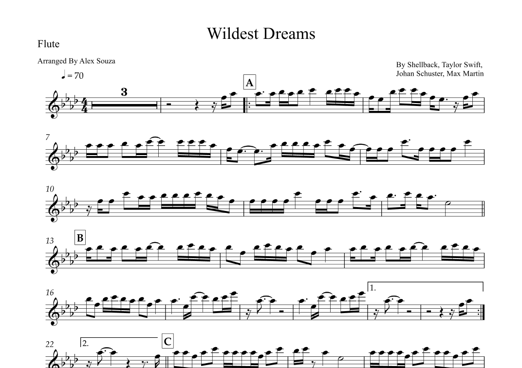 Wildest Dreams (arr. Alex Souza)