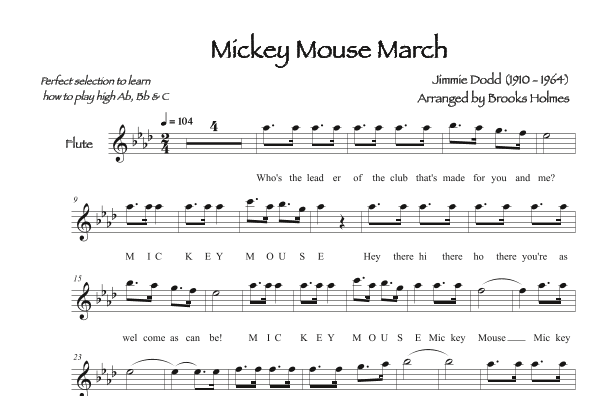 Mickey Mouse March (arr. Brooks Holmes)