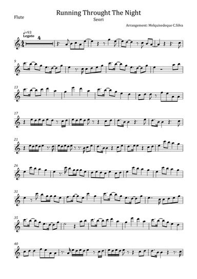 Running Through The Night (arr. Melquisedeque C.Silva)