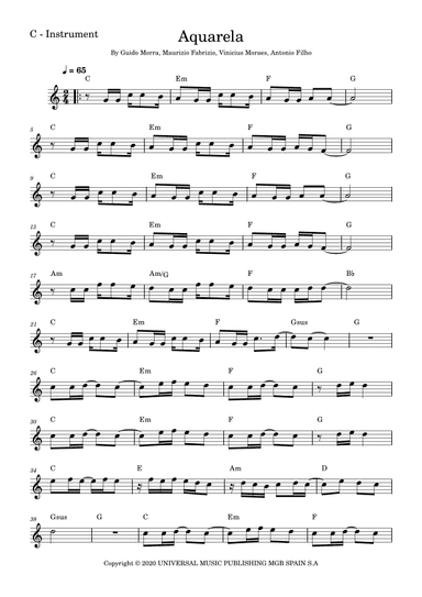 Aquarela-toquinho (arr. Fabio Eduardo de Oliveira)