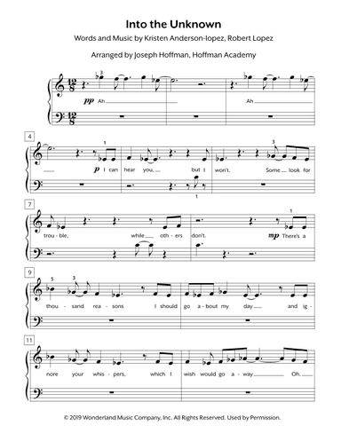 Into The Unknown (arr. Joseph Hoffman, Hoffman Academy)