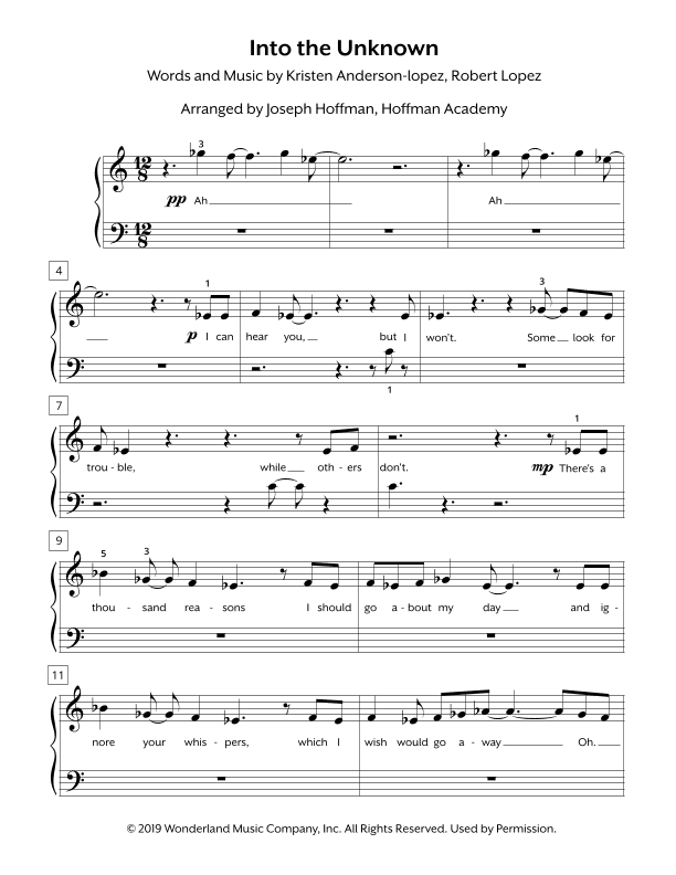 Into The Unknown (arr. Joseph Hoffman, Hoffman Academy)