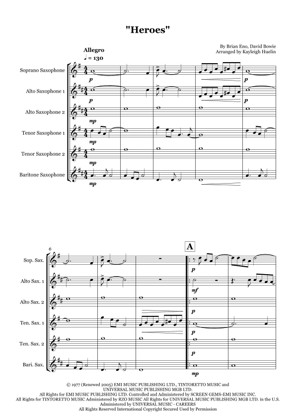 Heroes (arr. Kayleigh Huelin)