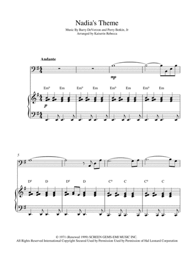 Nadia's Theme (arr. Kaiserin Rebecca)