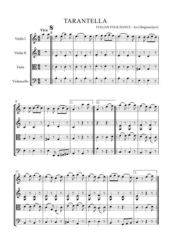 Tarantela (arr. Jovan Bogosavljević)