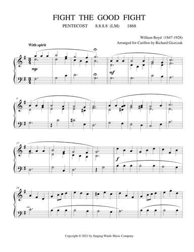 Fight the Good Fight (PENTECOST) (arr. Richard Giszczak)