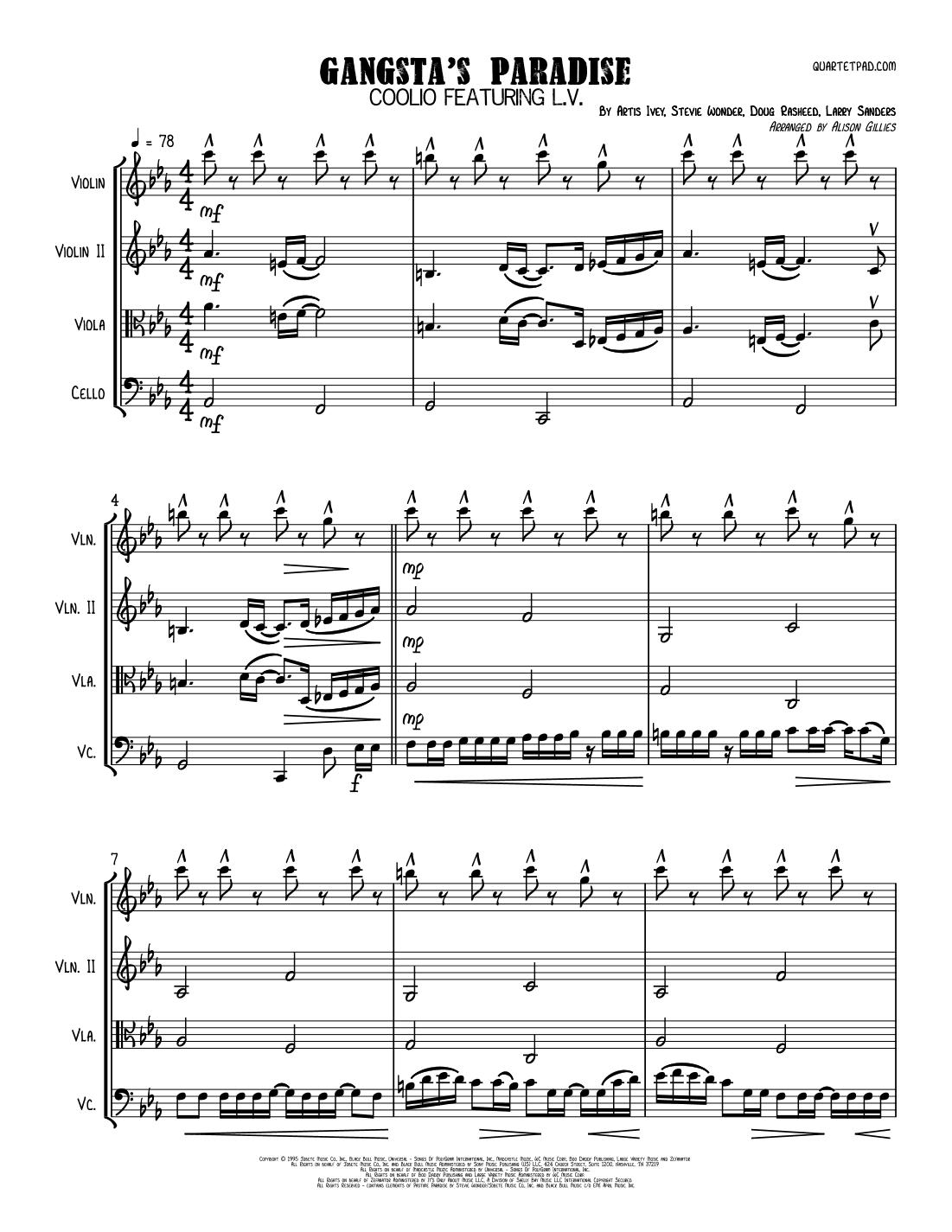 Gangsta's Paradise (arr. Alison Gillies)