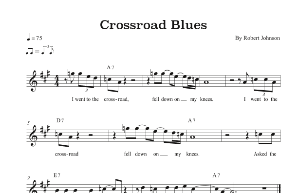 Cross Road Blues (crossroads) (arr. Riverside Guitar School)