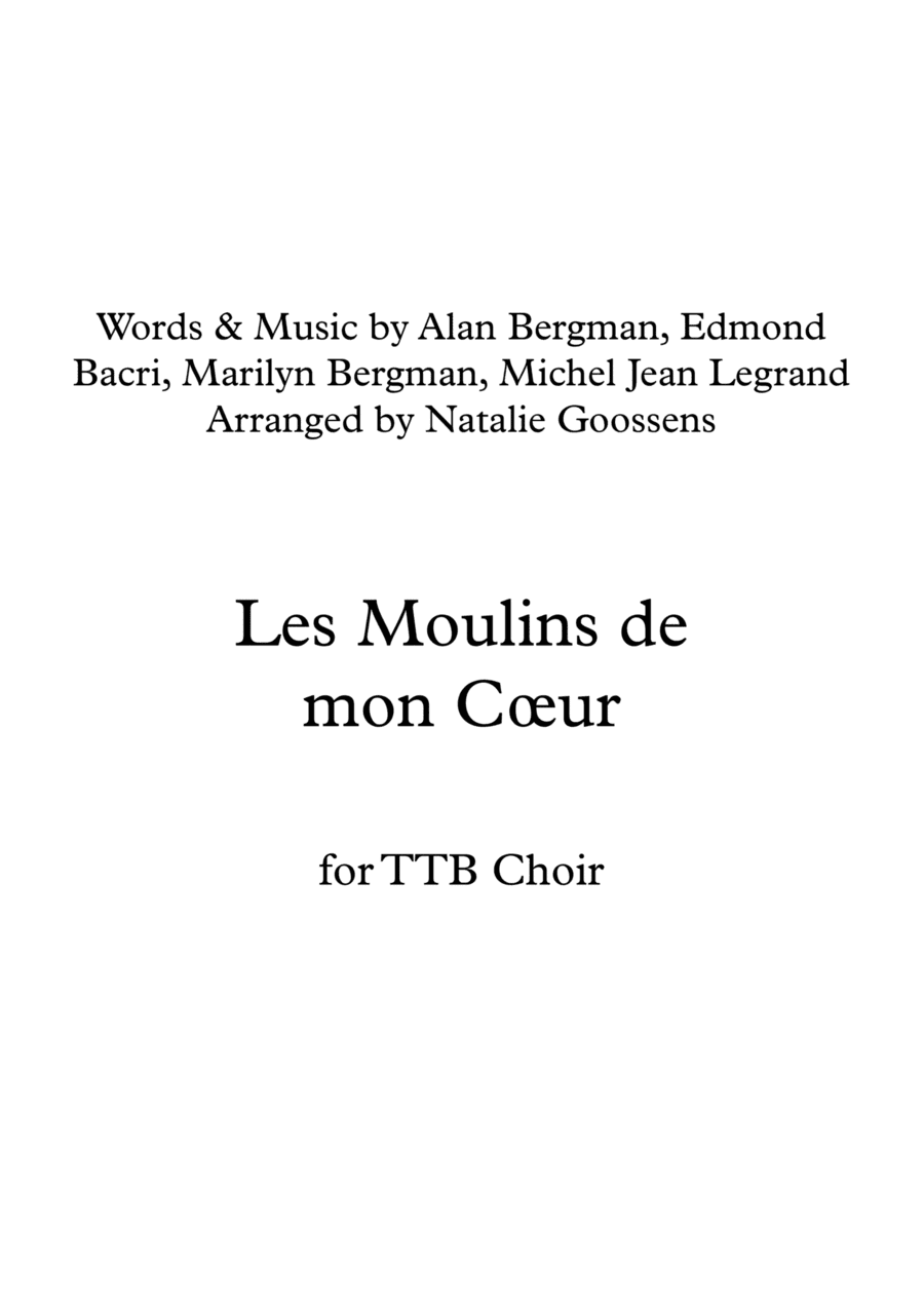 Moulins De Mon Coeur (arr. Natalie Goossens)