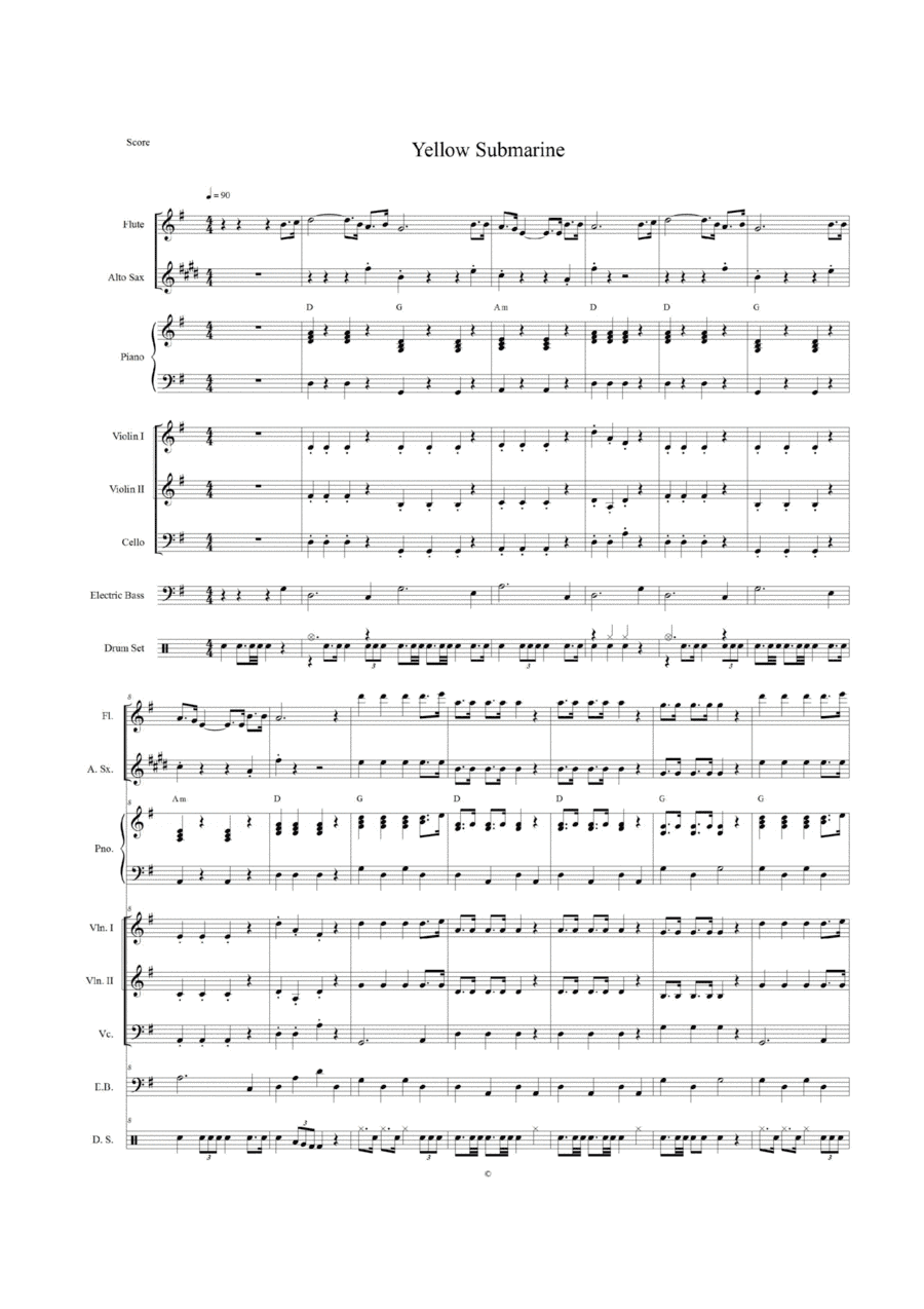 Yellow Submarine (arr. Betsuel Uesile Prado)