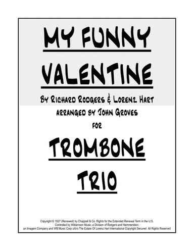 My Funny Valentine (arr. John Groves)