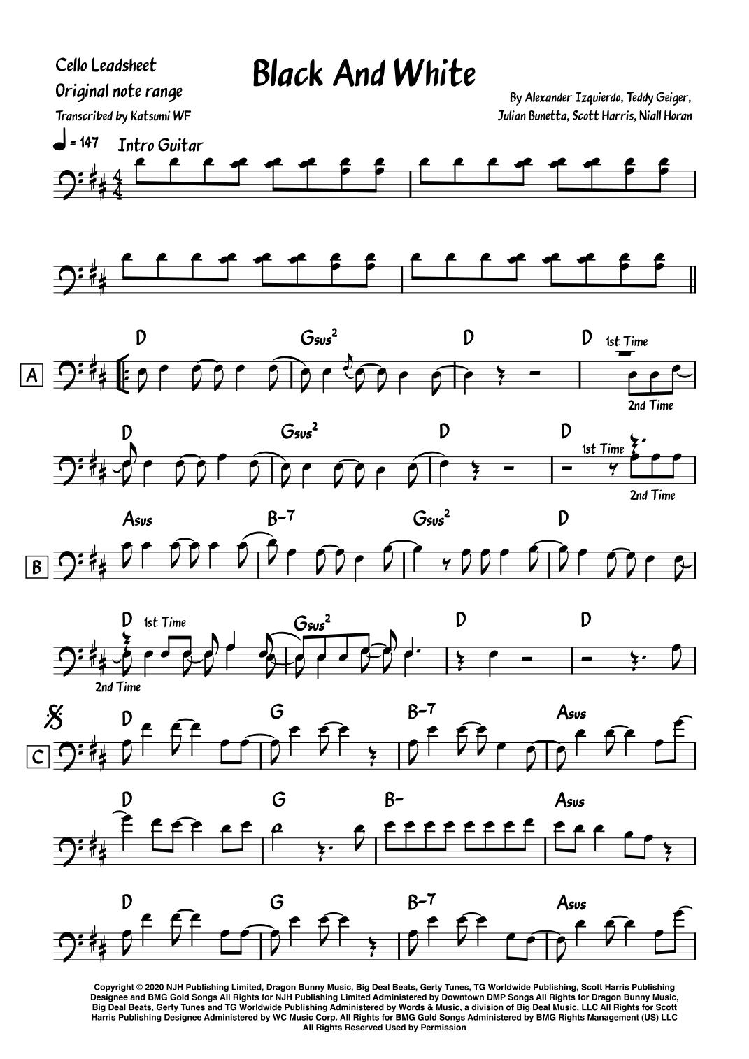 Black And White (arr. Katsumi WF)