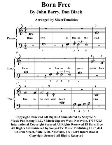 Born Free (arr. SilverTonalities)