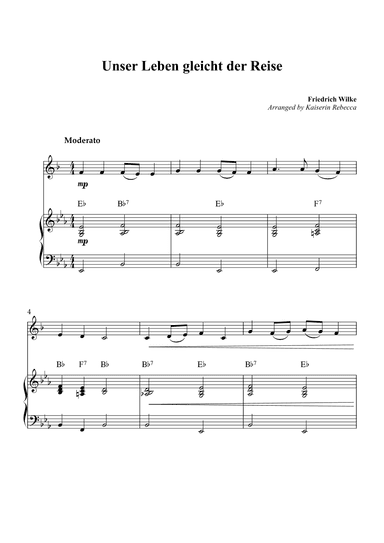 Unser Leben gleicht der Reise (arr. Kaiserin Rebecca)