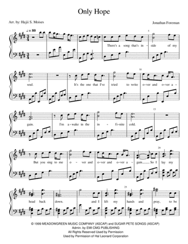 Only Hope (arr. Hajii Moises)