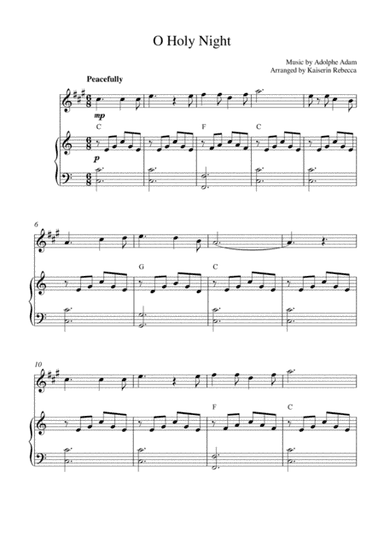 O Holy Night (arr. Kaiserin Rebecca)