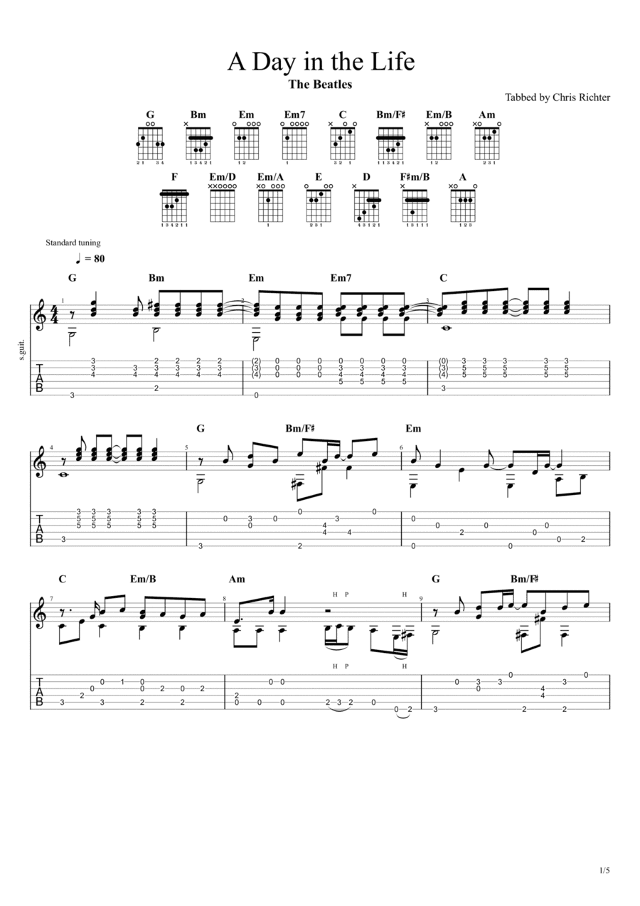 A Day In The Life (arr. Chris Richter)